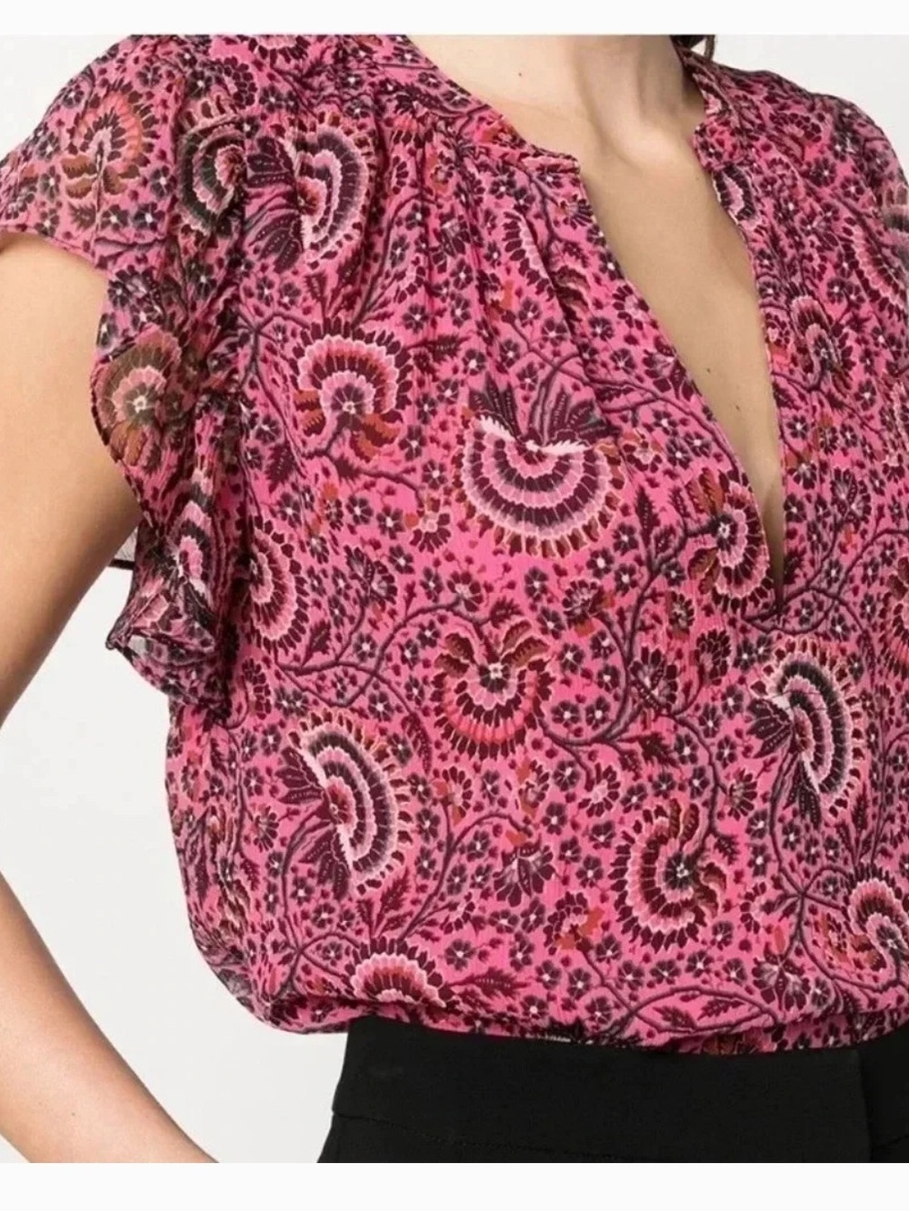 A.L.C June Silk Pink Blouse